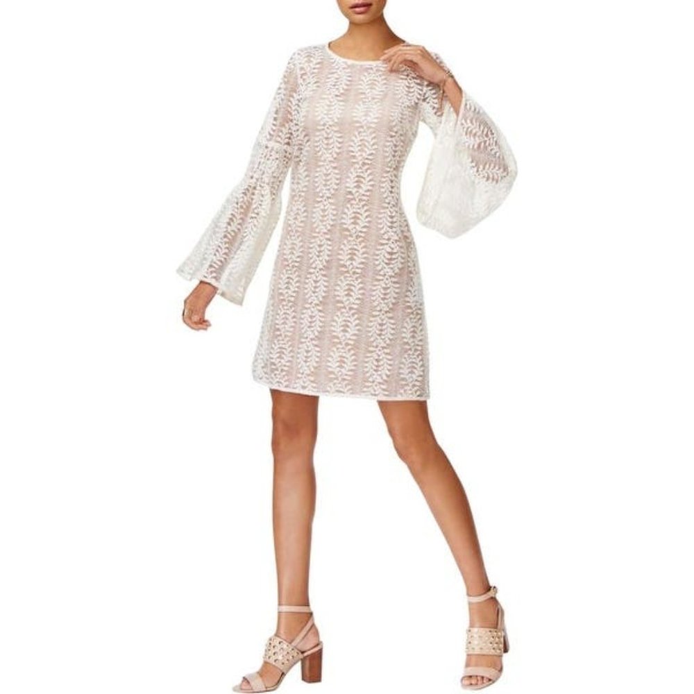Michael Kors Lace Bell-Sleeve Dress
